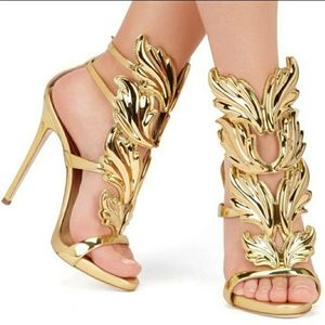 Gold Wing Stiletto Heels